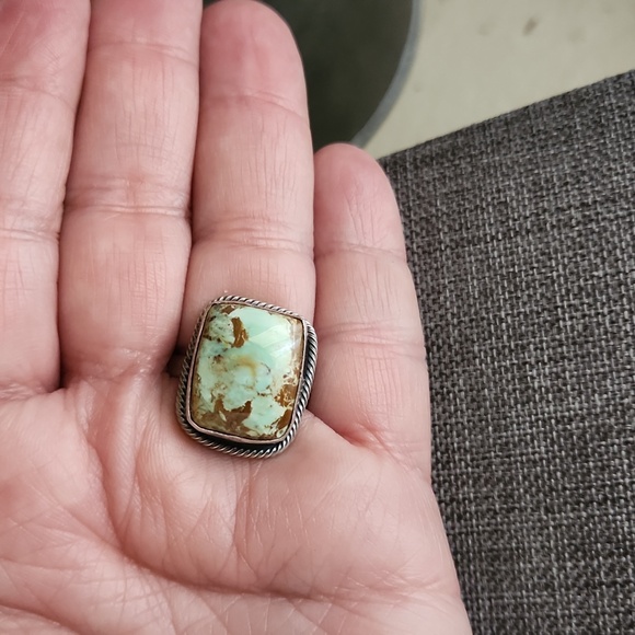 Rare NWOT Native American Navajo  Australian Variscite & Sterling Ring 💍 💚 - Picture 11 of 17
